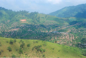 Mountainous area where schools for Karen kids situated